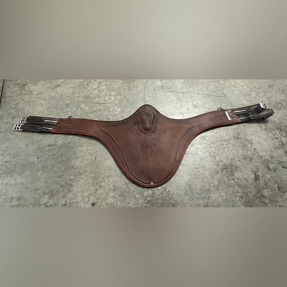 Antares Equestrian Belly Guard Girth, Padded Leather, Size 52, GUC